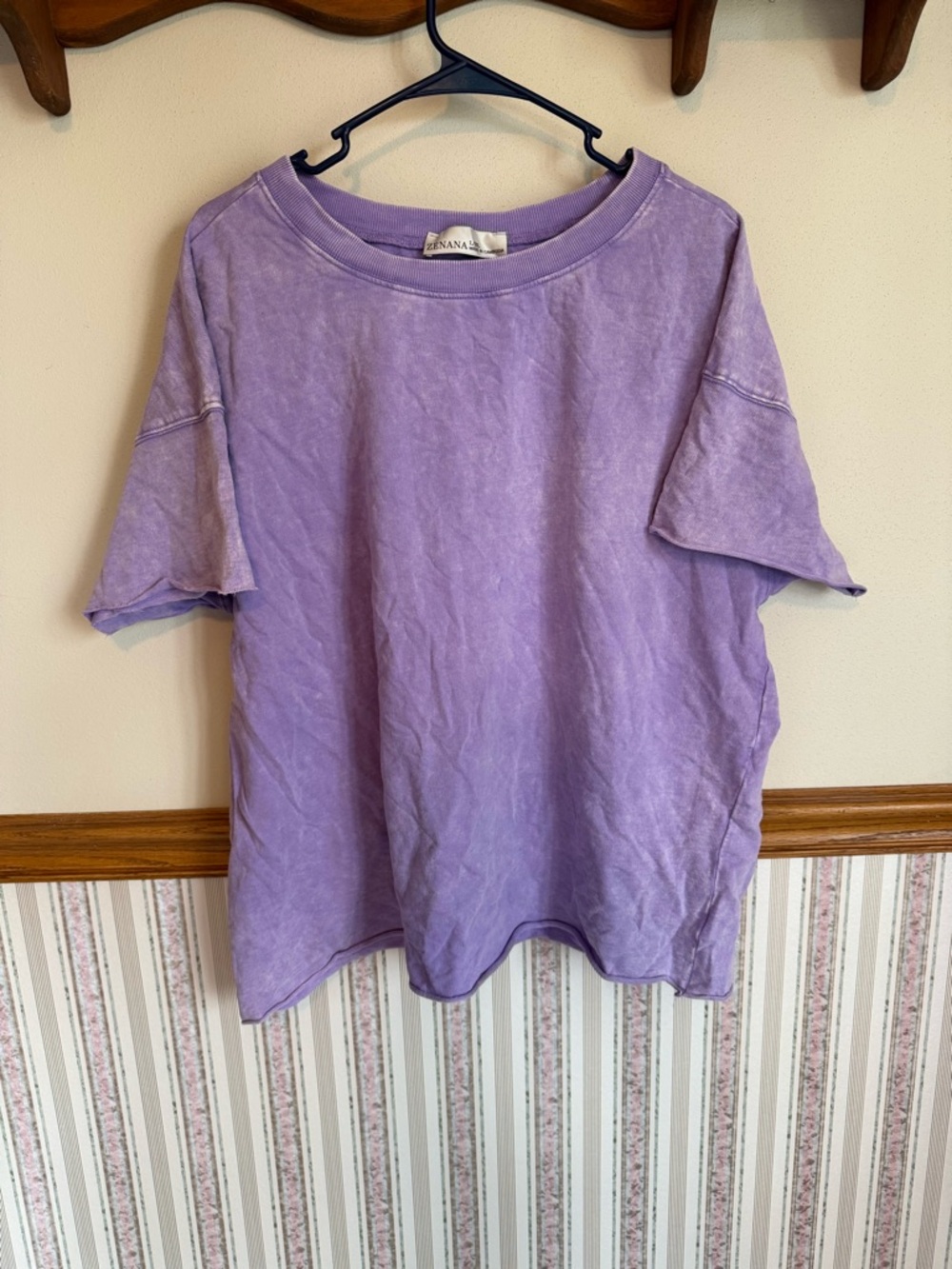 Zenana French Terry Washed Drop Shoulder Tee Women’s Large X Large